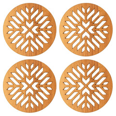 Wooden Coasters for Tea Coffee (Set of 4)
