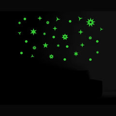 Generic Green Galaxy Of Stars Radium Wall Sticker