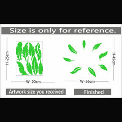 Generic Green Leaf Radium Wall Sticker