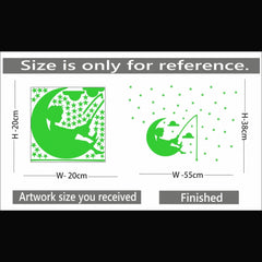 Generic Green Kids Room Decor Radium Wall Sticker