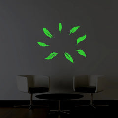 Generic Green Leaf Radium Wall Sticker