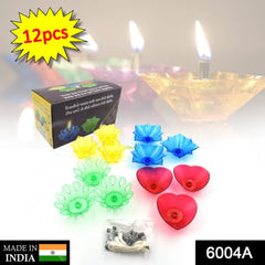 Generic Pack Of 3_(12 Pieces Set)_Multi Shape Plastic Candle Cup (Color: Assorted)