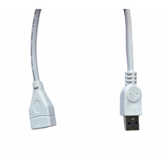 Generic USB Male to Female Extension Cable 1.5 Yards Supports LCD, LED, TV USB Ports Connects Printer, PC, External Hard Drive (White)