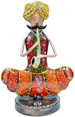 Metal Rajasthani Musicians Showpiece - Home Decor | Stylish Table Items