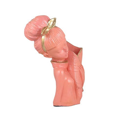 Enchanting Girl Holding Vase Showpiece