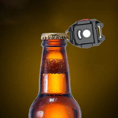 Triangular Camping Flashlight with Lighter ? 6 Modes, 3 Colors, Waterproof, Magnetic Keychain