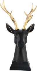 Antique Finish Deer Face Showpiece for Home Decor/Gifting/Living Room Decorative Showpiece.