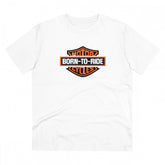 Generic Men's PC Cotton Bike Ride Design Printed T Shirt (Color: White, Thread Count: 180GSM)