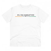 Generic Men's PC Cotton Dil Se Hindustani Printed T Shirt (Color: White, Thread Count: 180GSM)