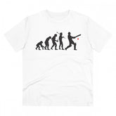 Generic Men's PC Cotton Cricket Design Printed T Shirt (Color: White, Thread Count: 180GSM)