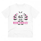 Generic Men's PC Cotton 65th Birthday Printed T Shirt (Color: White, Thread Count: 180GSM)