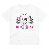 Generic Men's PC Cotton 99th Birthday Printed T Shirt (Color: White, Thread Count: 180GSM)