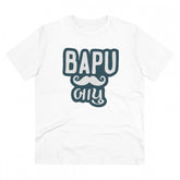 Generic Men's PC Cotton Baapu Printed T Shirt (Color: White, Thread Count: 180GSM)