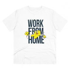 Generic Men's PC Cotton Work From Home Desing Printed T Shirt (Color: White, Thread Count: 180GSM)