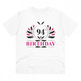 Generic Men's PC Cotton 94th Birthday Printed T Shirt (Color: White, Thread Count: 180GSM)