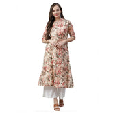 Generic Women's Cotton Printed Floral Print Kurti (Multicolor, Cotton)