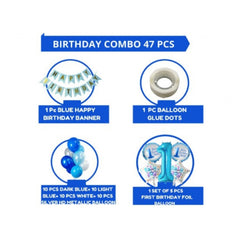 Generic 1St Birthday Baby Boytheme Decorations Kit Combo (Blue)