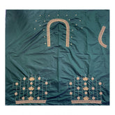 Generic Women's Cotton Silk Self Design Unstitched Blouse Piece (Dark Green, 80-100 cm)