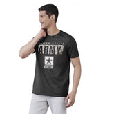 Generic Men's Casual Half sleeve Printed Cotton Round Neck T-shirt (Dark Grey)