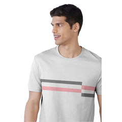 Generic Men's Casual Half sleeve Solid Cotton Crew Neck T-shirt (Light Grey)