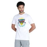 Generic Men's Casual Half sleeve Printed Polyester Crew Neck T-shirt (White)