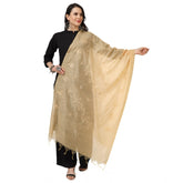 Generic Women's Cotton Embroidered Dupatta (Gold, Length: 2.25 to 2.50 Mtr)