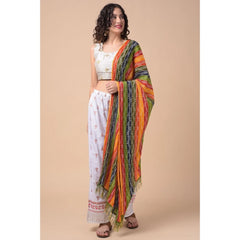 Generic Women's Chanderi Printed Dupatta (Multicolor, Length: 2.25 to 2.50 Mtr)