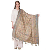 Generic Women's Art Silk Printed Dupatta (Light Brown, Length: 2.25 to 2.50 Mtr)