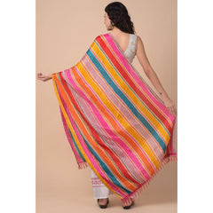 Generic Women's Chanderi Printed Dupatta (Multicolor, Length: 2.25 to 2.50 Mtr)