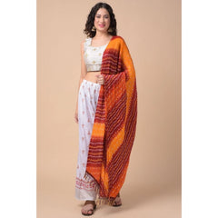 Generic Women's Chanderi Printed Dupatta (Multicolor, Length: 2.25 to 2.50 Mtr)