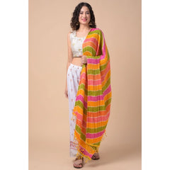 Generic Women's Chanderi Printed Dupatta (Multicolor, Length: 2.25 to 2.50 Mtr)
