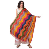Generic Women's Chanderi Printed Dupatta (Multicolor, Length: 2.25 to 2.50 Mtr)