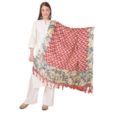 Generic Women's Art Silk Printed Dupatta (Maroon, Length: 2.25 to 2.50 Mtr)