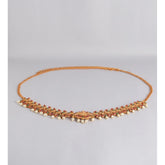 Generic Women's Rose Gold Plated Alloy Hip Belt Kamarband (Red & Green)