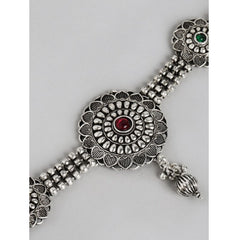 Generic Women's Rose Gold Plated Alloy Necklace & Earings Set (Silver)