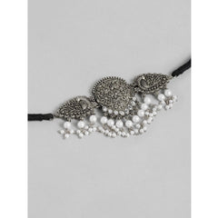 Generic Women's Rose Gold Plated Alloy Necklace & Earings Set (Silver)