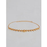 Generic Women's Rose Gold Plated Alloy Hip Belt Kamarband (Red & Green)