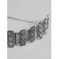 Generic Women's Rose Gold Plated Alloy Necklace & Earings Set (Silver)