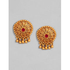 Generic Women's Rose Gold Plated Alloy Necklace & Earings Set (Multicolor)