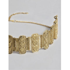 Generic Women's Rose Gold Plated Alloy Necklace & Earings Set (Gold)