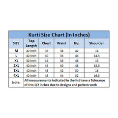 Generic Women's Georgette Printed Round Neck 3-4th Sleeve Kurti (Green)