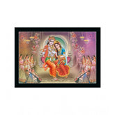 Generic Radha Krishna Painting with Synthetic Photo Frame (Multicolor)
