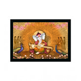 Generic Ganesh Photo with Synthetic Photo Frame (Multicolor)