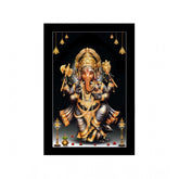 Generic Ganesh Photo with Synthetic Photo Frame (Multicolor)