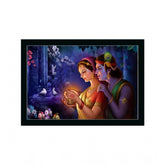Generic Radha Krishna Painting with Synthetic Photo Frame (Multicolor)