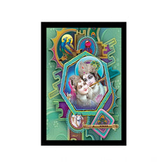 Generic Radha Krishna Painting with Synthetic Photo Frame (Multicolor)