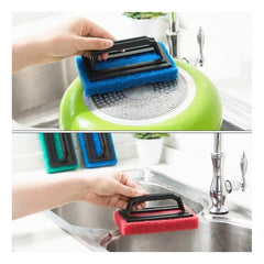Generic Pack Of_2 Tile Cleaning Multipurpose Scrubber Brush with Handle (Assorted)