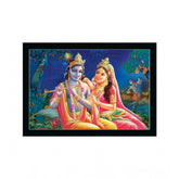 Generic Radha Krishna Painting with Synthetic Photo Frame (Multicolor)
