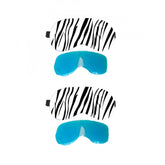 Generic Striped Printed Polyester Eyemasks (Black and white)