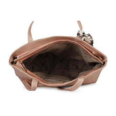 Generic Women's Polyurethane Textured Shoulder Bag (Peach)